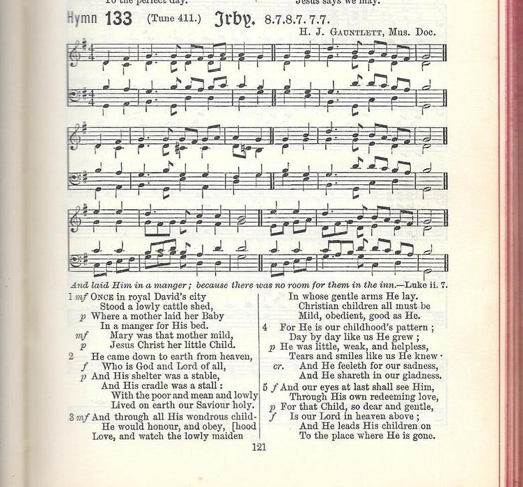 Score of Once in Royal David’s City
