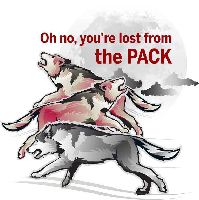 Oh no, you're lost from the pack!