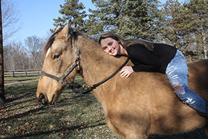 Jillian Splawn on horseback