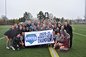 IU East's women's soccer team won its second consecutive River States Conference Championship in April 2021.