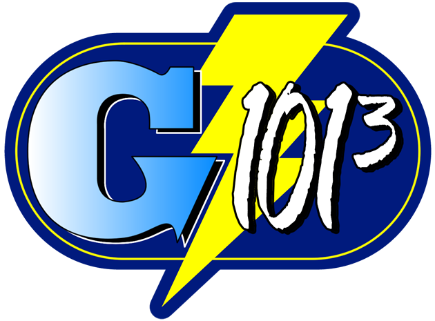 G 101.3 radio station logo.